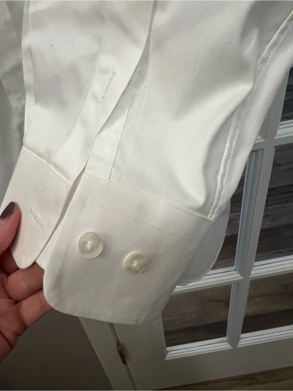 ENRO Men's White Dress Shirt - Classic Button-Down non iron sz 19 (38-39) - Picture 3 of 6